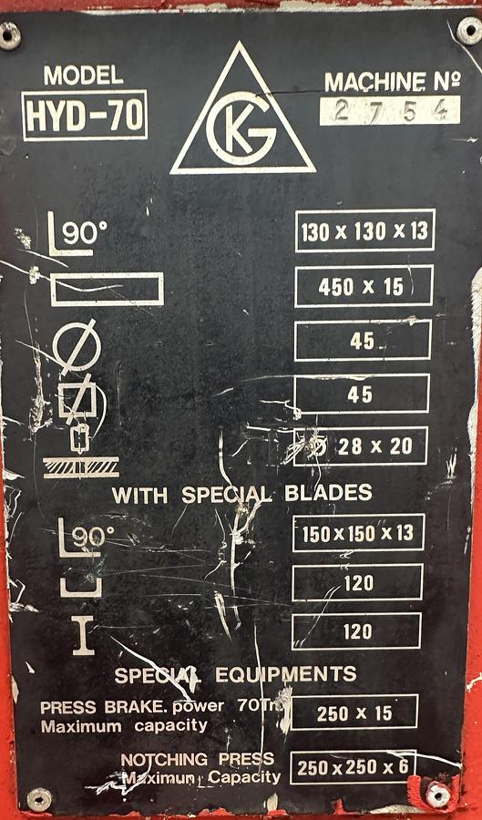 Used Geka Hydracrop-70-S Universal Steelworker