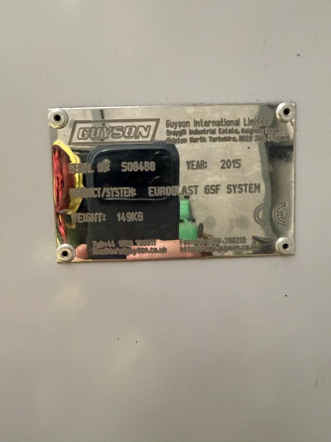 Used 2015 Guyson Euroblast 6SF Shot Blast Cabinet