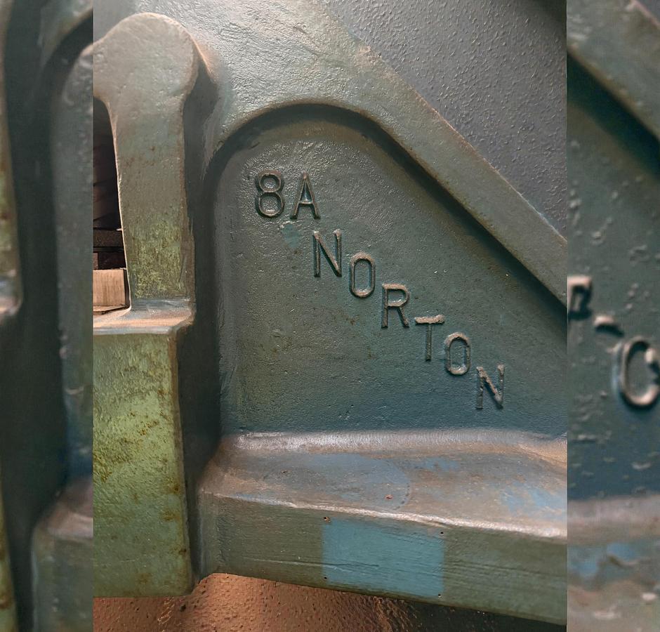 Used Norton No. 8A Deep Throat Flypress & Stand