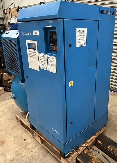 Used CompAir HV11RS Hydrovane Compressor HV11RS with CompAir F36LS Dryer, and Tank