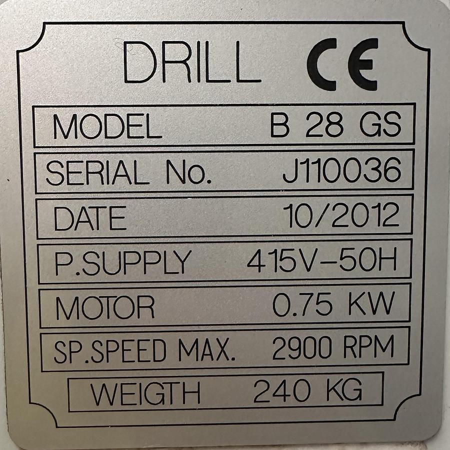 Used Excell Quantum B28GS Geared Pillar Drill