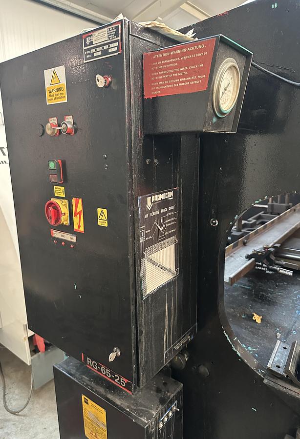 Used Promecam 2500mm x 65 Ton Upstroke Hydraulic Press Brake