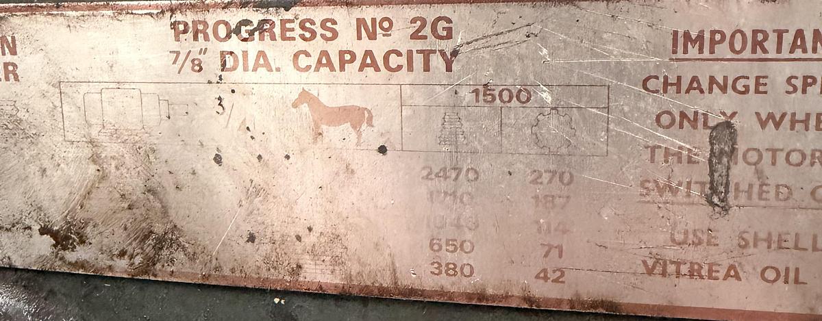 Used Elliott Progress No.2G 7/8" Dia Capacity Pedestal Pillar Drill