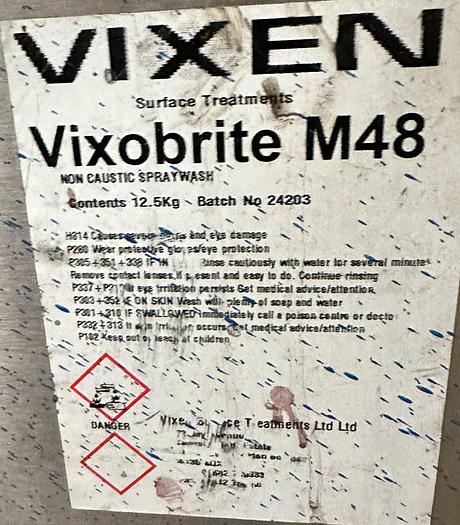 Used Vixen Vixobrite M48 Heated Parts Washer/Degreaser