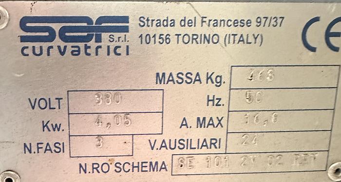Used 2003 Saf DS60 Hydraulic Ring Rollers