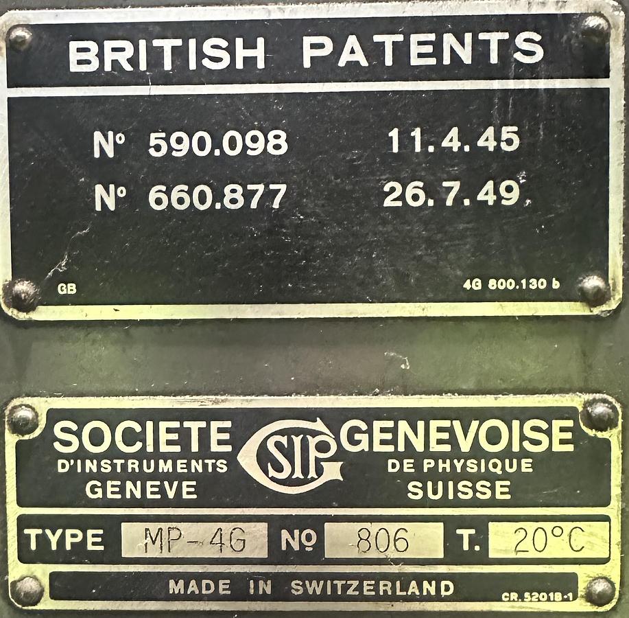 Used SIP Societe Genevoise MP-4G Vertical Jig Borer