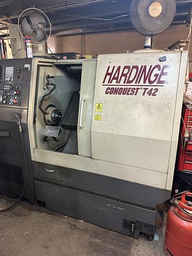 Used Hardinge SG-42 Conquest T42 CNC Slant Bed Lathe w/ Fanuc Controller