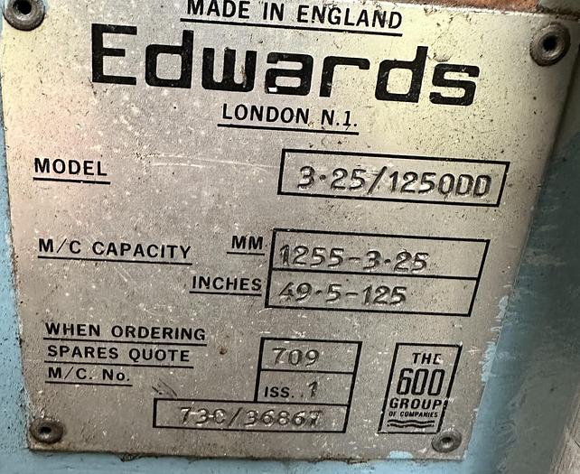Used Edwards 1250 x 3.25mm DD Truecut Guillotine