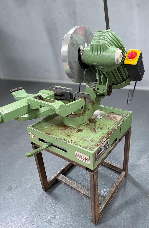 Used Pedrazzoli Mec Brown 75 12-inch manual pull-down circular cut-off saw