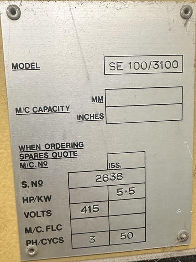 Used Edwards Pearson SE100/3100 Hydraulic Press Brake