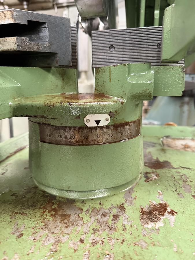 Used Pedrazzoli Mec Brown 75 12-inch manual pull-down circular cut-off saw