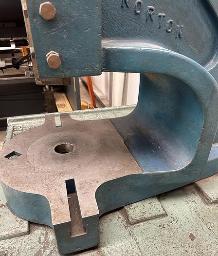 Used Norton No. 6A Deep Throat Flypress & Stand