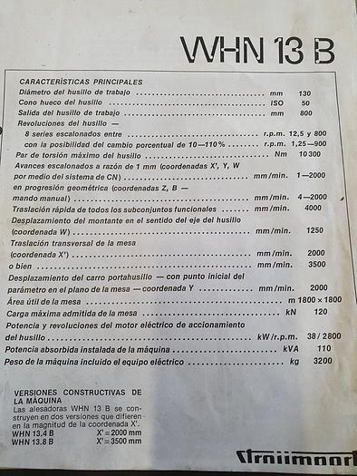 Installata Alesatrice Cnc TOS WHN 13 B