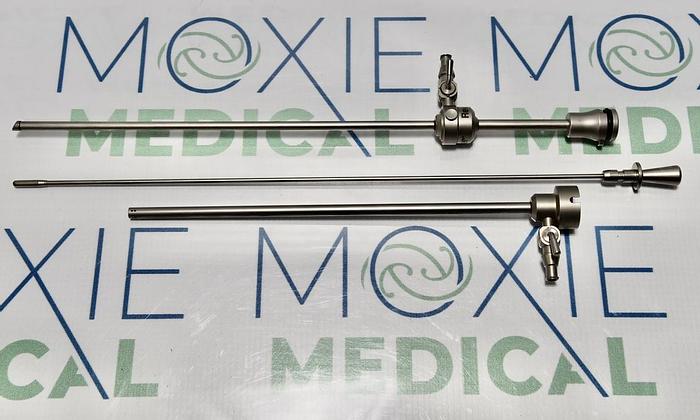 Used Stryker 2.9mm 12° Rev360 Hysteroscope Set 502-729-012, 502-740-051, 502-740-052, 502-729-050