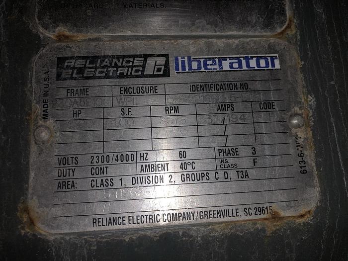 Used HOFFMAN BLOWER 79103A WITH 1500HP MOTOR