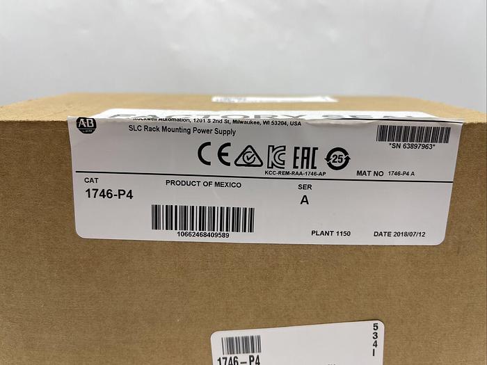 ALLEN BRADLEY 1746-P4 SER. A NEW 2018 SAME DAY SHIPPING!