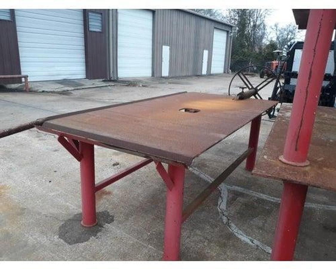Used USED STEEL SHOP TABLE WORK TABLE 104" L X 53"W X 36" H