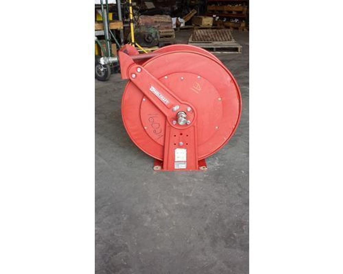 Used GOOD USED REELCRAFT HOSE REEL W/ HOSE 75 FT. 1" MODEL # 5PG07