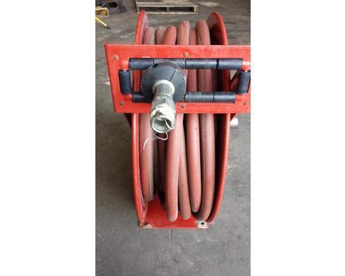 Used GOOD USED REELCRAFT HOSE REEL W/ HOSE 75 FT. 1" MODEL # 5PG07
