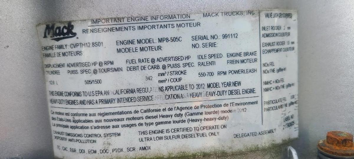 Used 2013 Mack MP8
