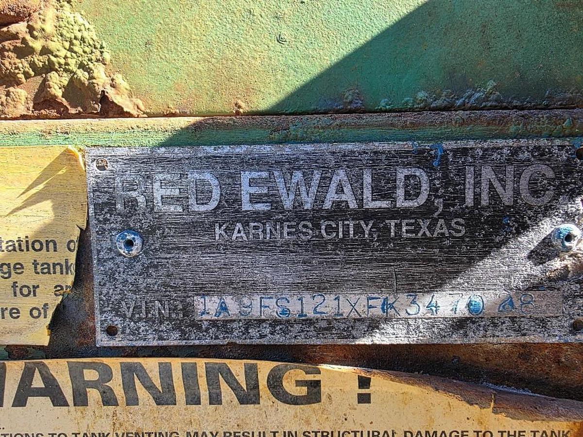 Used 2015 RED EWALD, INC SWAB TANK TRAILER