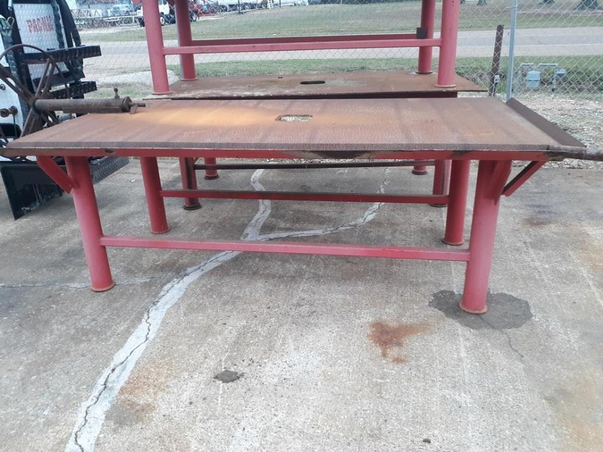 Used USED STEEL SHOP TABLE  WORK TABLE  104" L X 53"W X 36" H