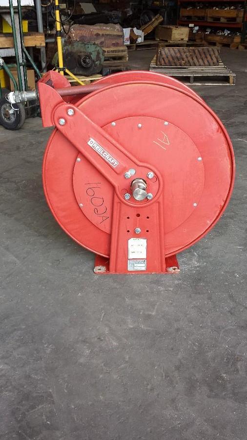 Used GOOD USED REELCRAFT HOSE REEL W/ HOSE 75 FT. 1" MODEL # 5PG07