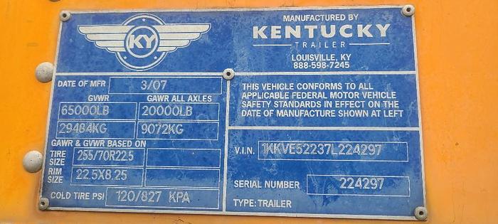 Used 2007 KENTUCKY MOVER BOX