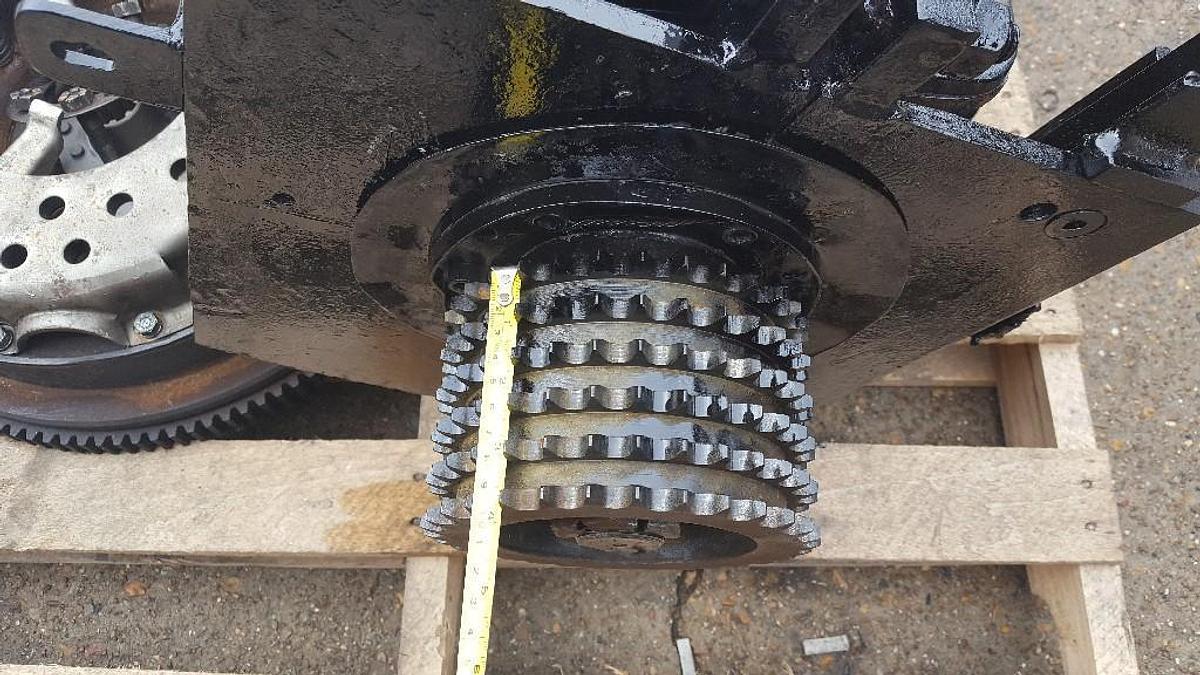 Used COTTA 4 SPD. TRANSMISSION MOD# TACU-100-17 #1 BELL HOUSING 71 SERIES DETROIT FLYWHEEL AND CLUTCH.  CHELSEA PTO #410XUABX-W3XD