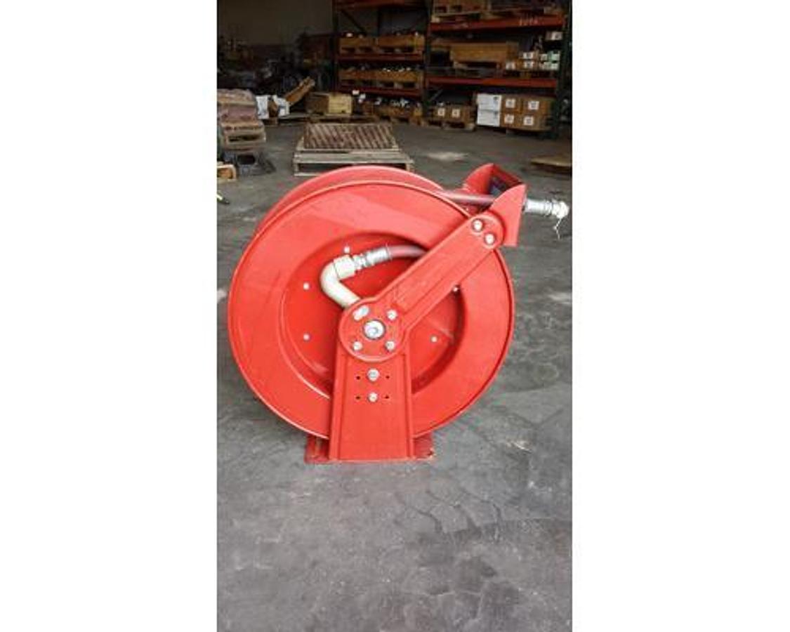 Used GOOD USED REELCRAFT HOSE REEL W/ HOSE 75 FT. 1" MODEL # 5PG07