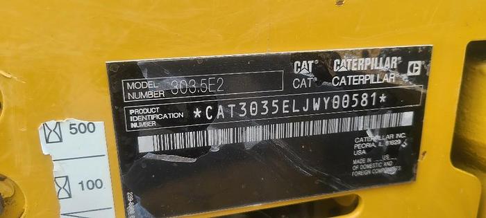 Used 2016 CATERPILLAR 303.5E2