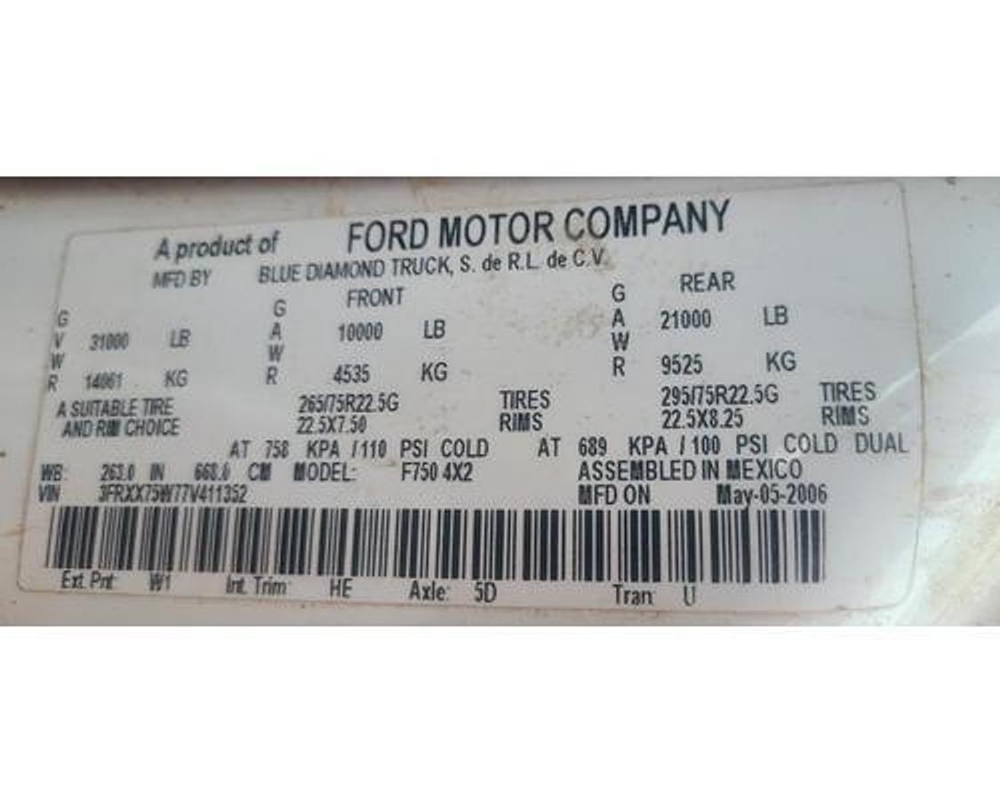Used 2007 Ford F750