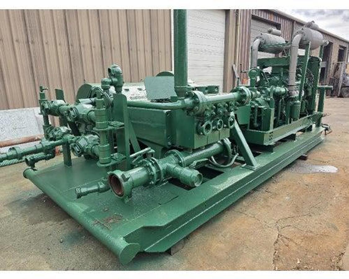 Used GARDNER DENVER PAH200 TRIPLEX MUD PUMP, DETROIT 8V71 WITH 5860ST ALLISON