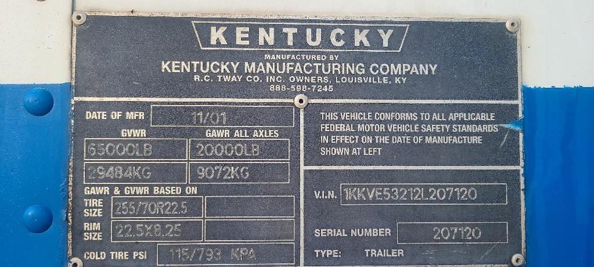 Used 2002 KENTUCKY MOVER BOX