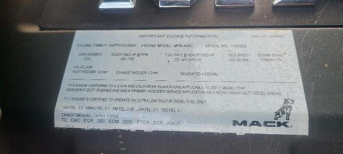 Used 2018 Mack MP8