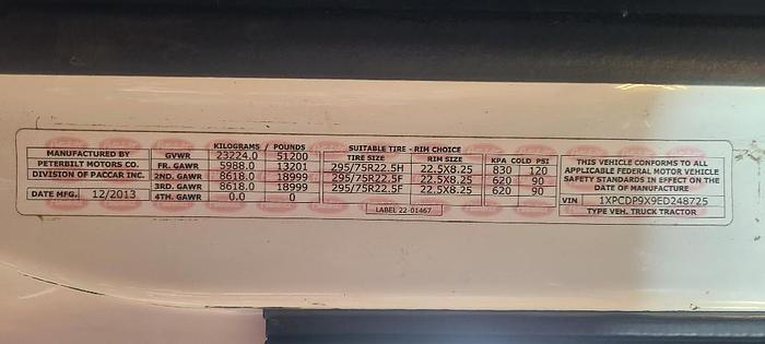 Used 2014 Peterbilt 567