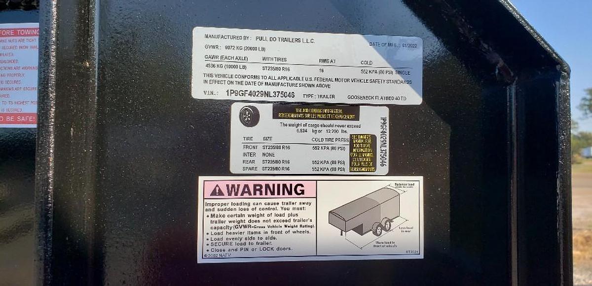 2022 PULL DO TRAILERS LLC 40 TD