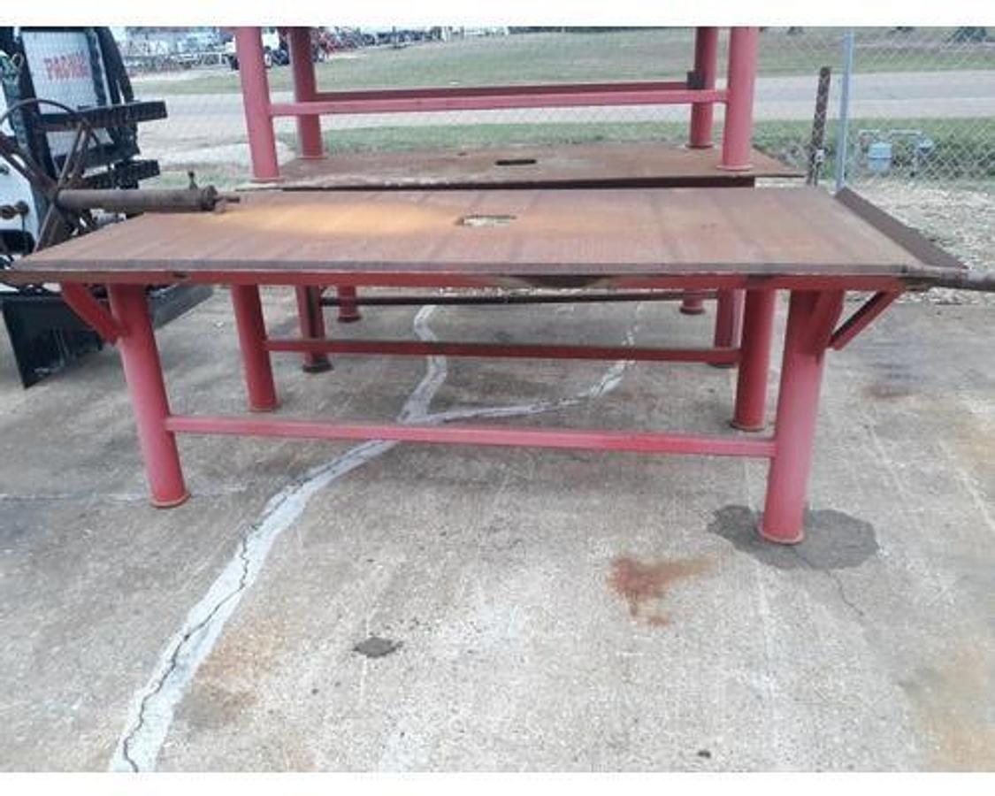 Used USED STEEL SHOP TABLE  WORK TABLE  104" L X 53"W X 36" H