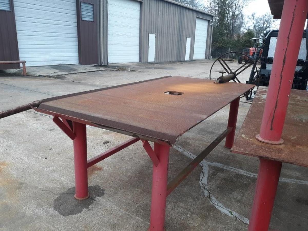 Used USED STEEL SHOP TABLE  WORK TABLE  104" L X 53"W X 36" H