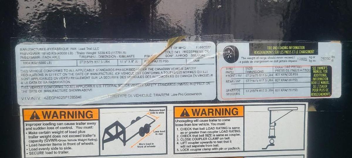 Used 2023 LOAD TRAIL LOAD TRAIL