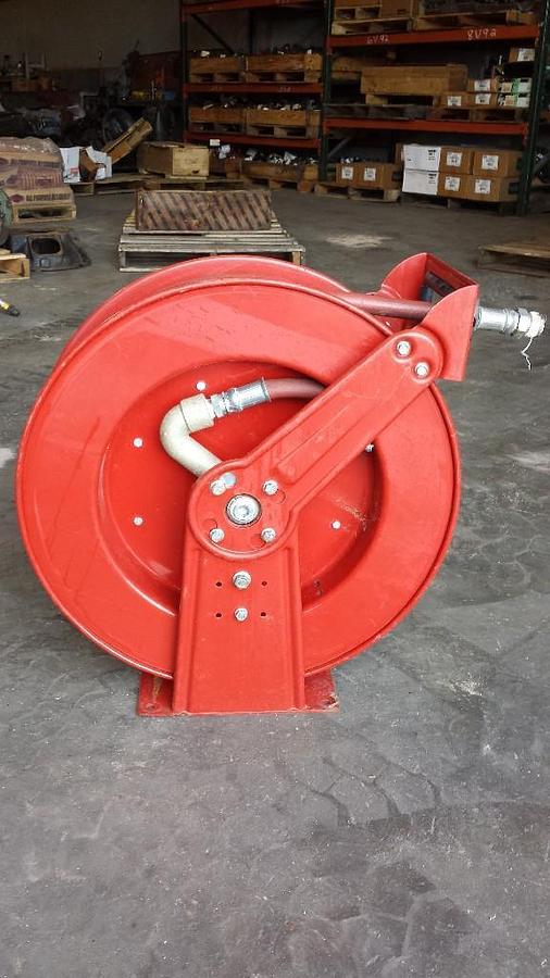 Used GOOD USED REELCRAFT HOSE REEL W/ HOSE 75 FT. 1" MODEL # 5PG07