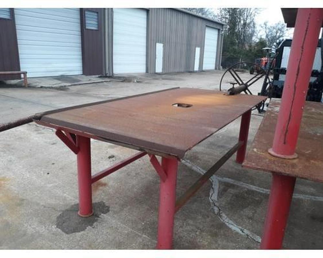 Used USED STEEL SHOP TABLE  WORK TABLE  104" L X 53"W X 36" H