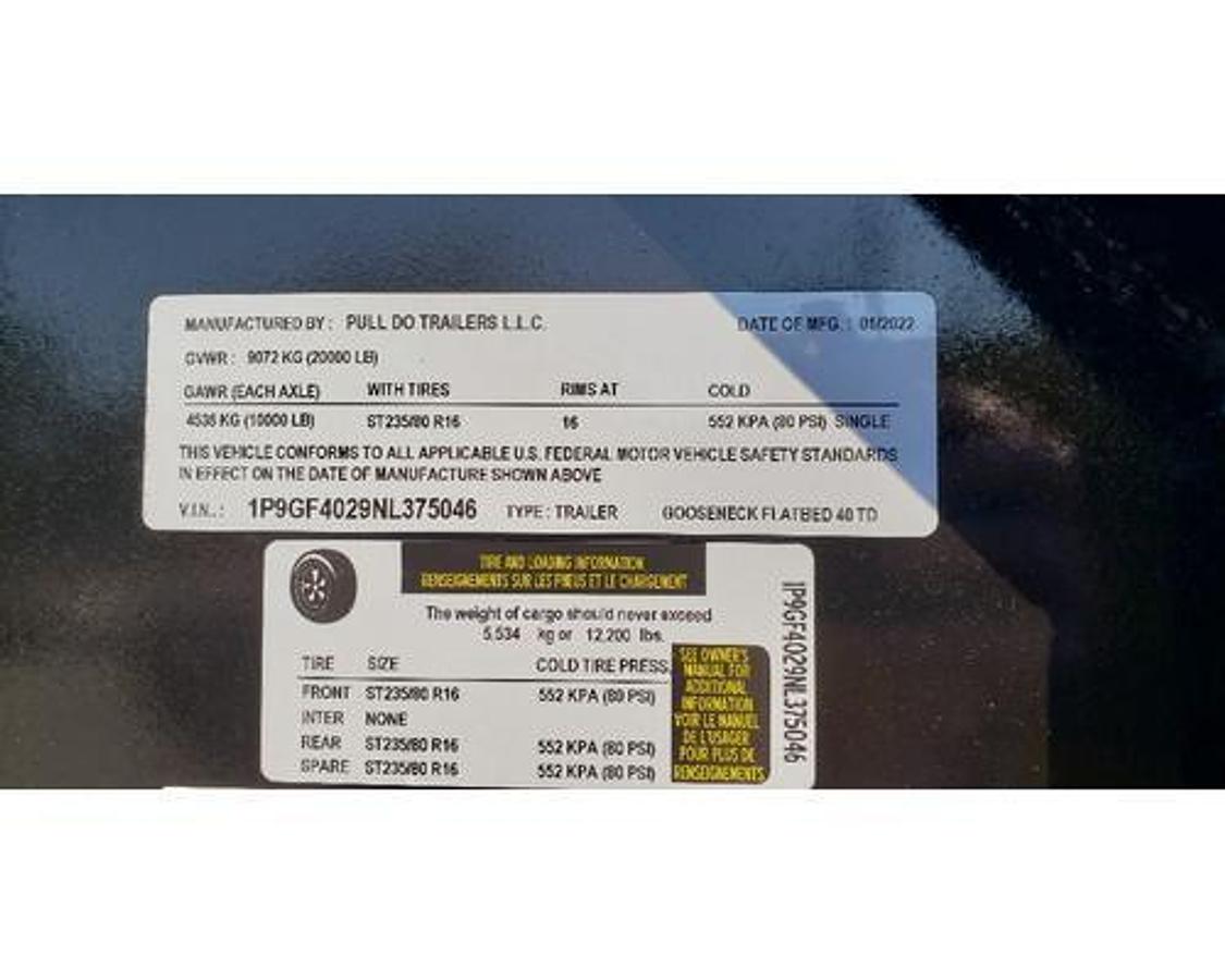 2022 PULL DO TRAILERS LLC 40 TD