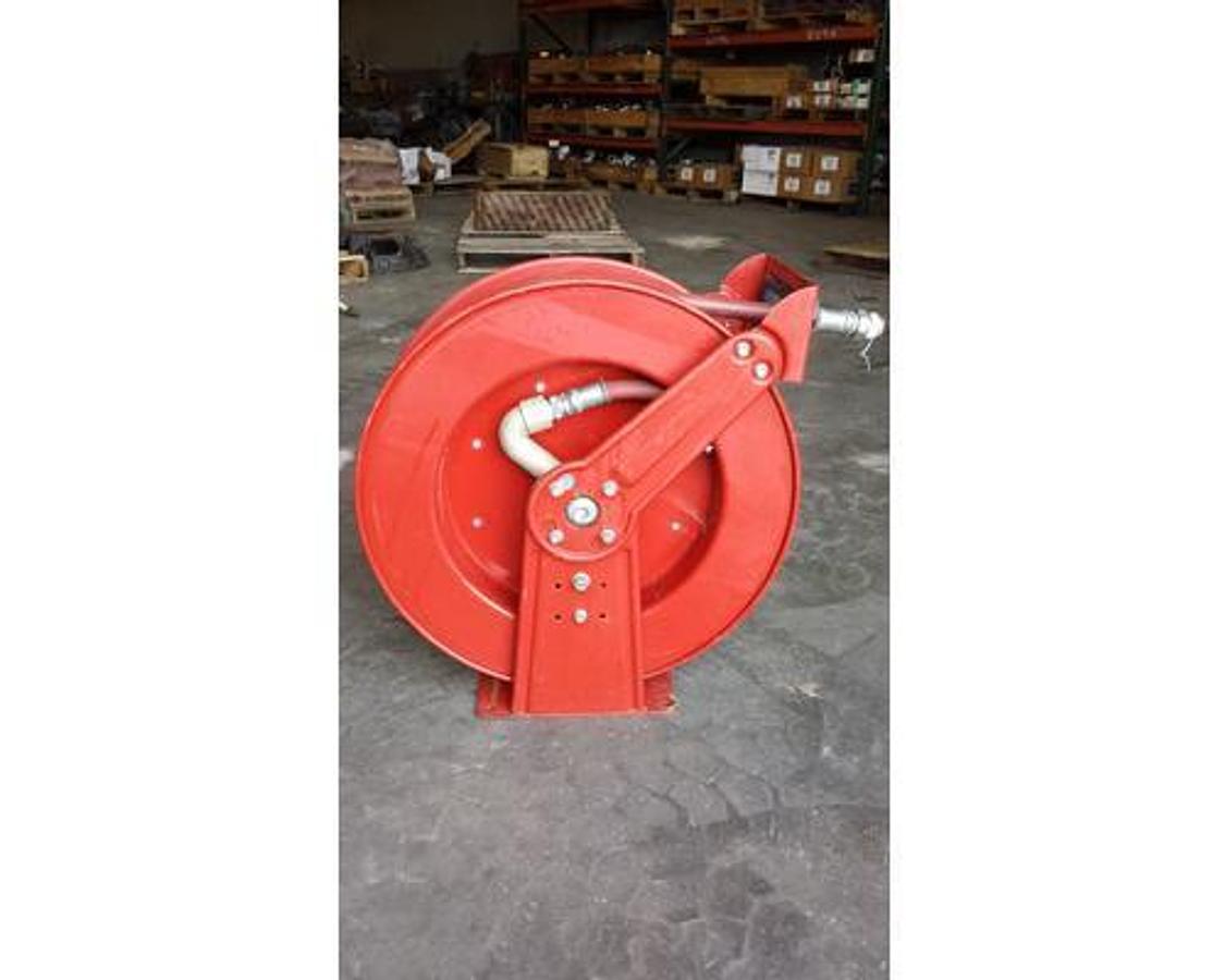 Used GOOD USED REELCRAFT HOSE REEL W/ HOSE 75 FT. 1" MODEL # 5PG07