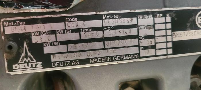 Used Deutz BF4M1011F