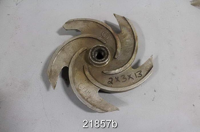 Used Goulds 3196 Impeller, 10.25", 5-Vane, Casting No.: 53972 (For 2x3x13 Pump) #21857