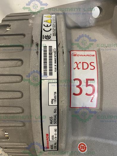Used Edwards XDS35i Dry Scroll Vacuum Pump 100-120/200-230V 21 CFM