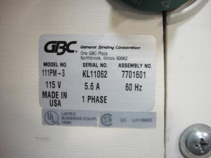 Used GBC 111PM-3 Paper Punch
