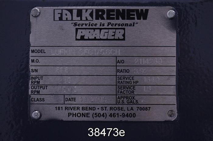 Refurbished Lufkin SFC175.8CH Gear Box, 3.92/1 Ratio #38473