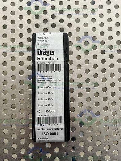 Draeger  8103381, DT Acetone 40/a 40 to 800 ppm Test Tubes